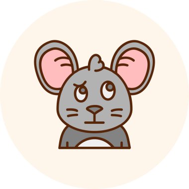 hayvan fare çizgi film simgesi elementleri