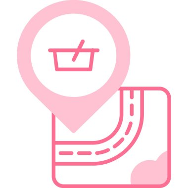 harita simgesi vektör illüstrasyonu