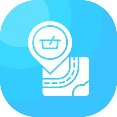 alışveriş simgesi vektör illüstrasyonu