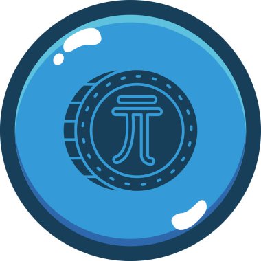 Paranın tek bir simgesinin vektör illüstrasyonu