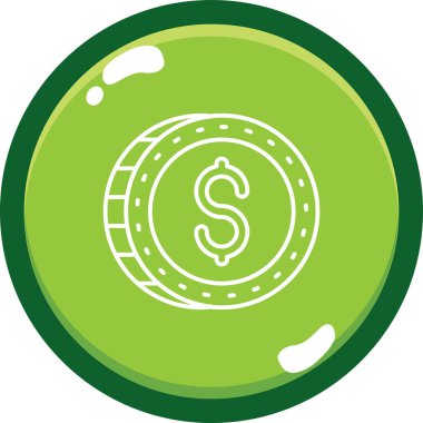 Para için. Web simgesi vektör illüstrasyonu