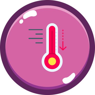 Termometre. Web simgesi basit illüstrasyon
