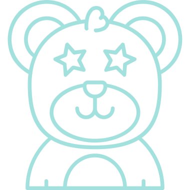 Ayı simgesi, vektör illüstrasyonu