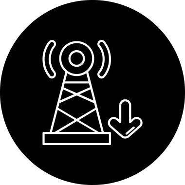Radyo kulesi modern simgesinin vektör çizimi