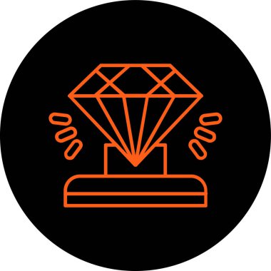 Elmas simgesinin vektör illüstrasyonu