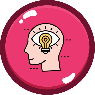 Rozet taslak biçiminde yaratıcı beyin fikri simgesi