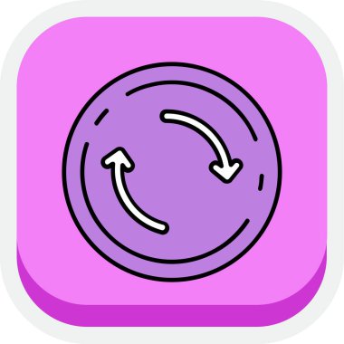 Dairesel bir simgenin vektör illüstrasyonu