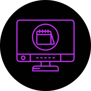 Dizüstü bilgisayar simgesi vektör çizimi