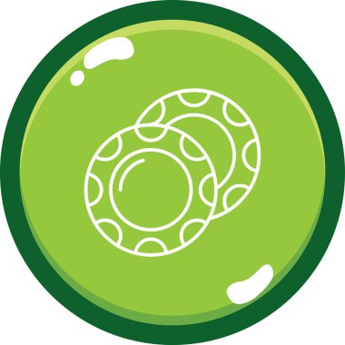 Yuvarlak bir simgenin vektör illüstrasyonu