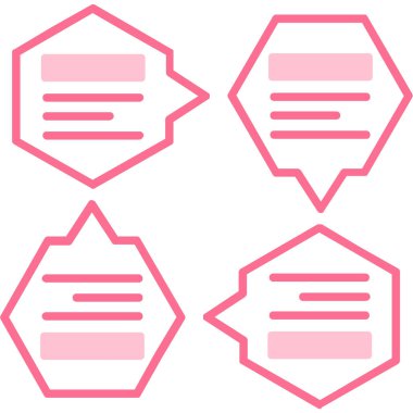 Bir simge kümesinin vektör illüstrasyonu