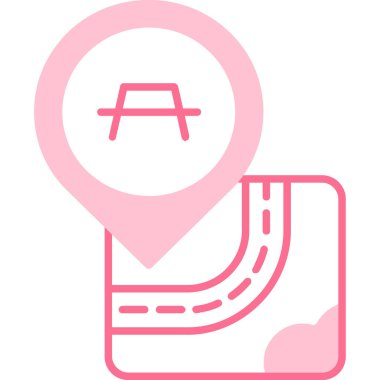 harita gezinme simgesi vektör illüstrasyonu