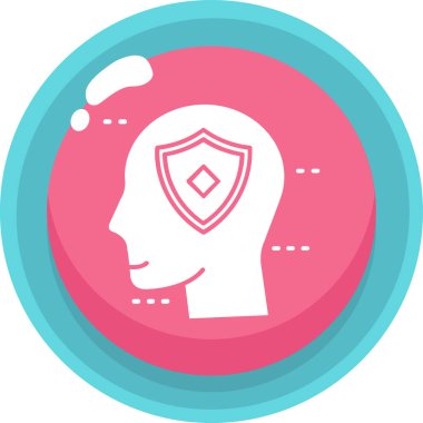 Beyin. Web simgesi basit illüstrasyon