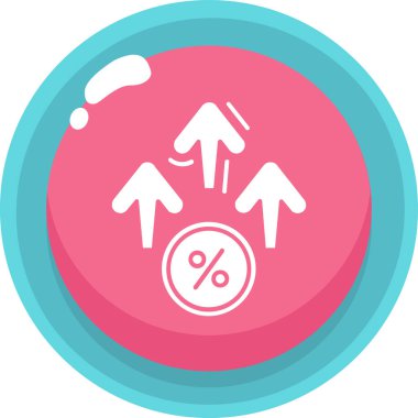 - Yüzde. Web simgesi basit illüstrasyon