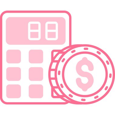 hesap makinesi simgesi vektör illüstrasyonu