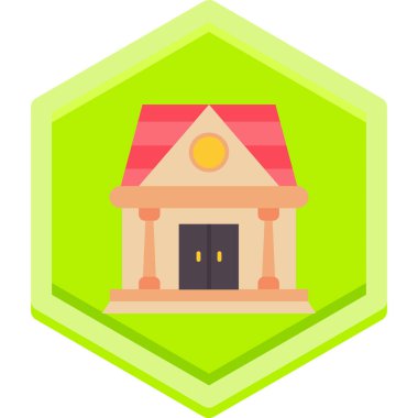 Bina. Web simgesi basit illüstrasyon