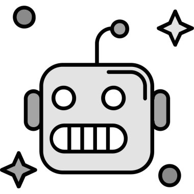 Robot simgesi, vektör çizimi