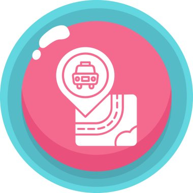 Tren simgesinin vektör illüstrasyonu