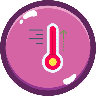 Termometre. Web simgesi basit illüstrasyon