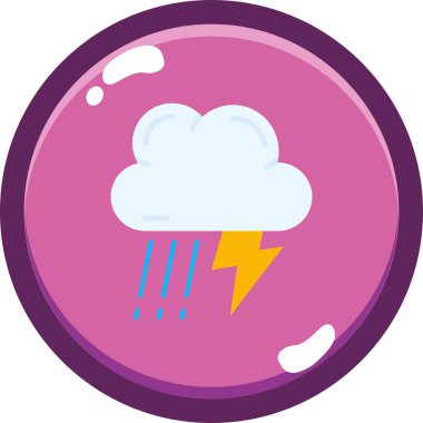 Bir bulut simgesinin vektör illüstrasyonu