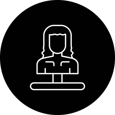 Kadın simgesinin vektör illüstrasyonu