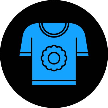 çiçek gömleği simgesi vektörü