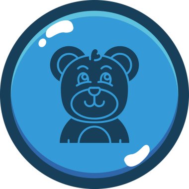 Ayı. Web simgesi basit illüstrasyon
