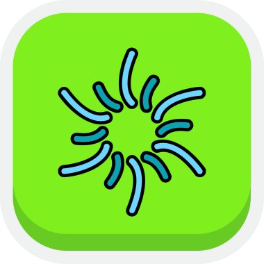 Kişisel ve ticari kullanım için bakteri vektör simgesi çizimi