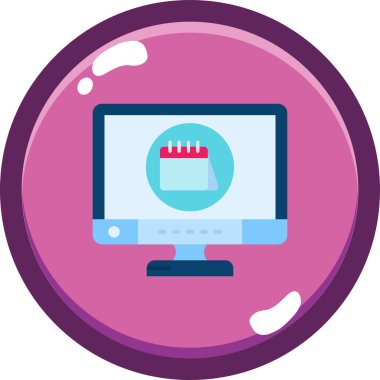 Bilgisayar. Web simgesi basit illüstrasyon