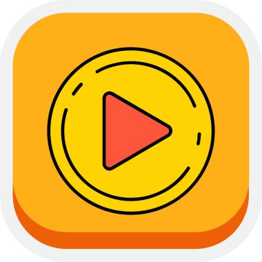 Bir çalma düğmesinin vektör illüstrasyonu