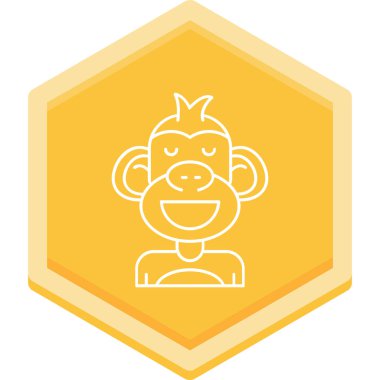 maymun ikon vektör illüstrasyonu