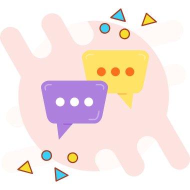 Sohbet simgesi vektör illüstrasyonu