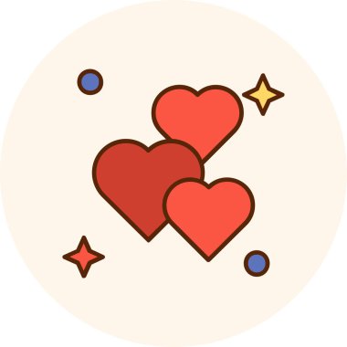 aşk vektör simgesi modern basit illüstrasyon