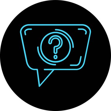 Soru işareti vektör düz simgesi