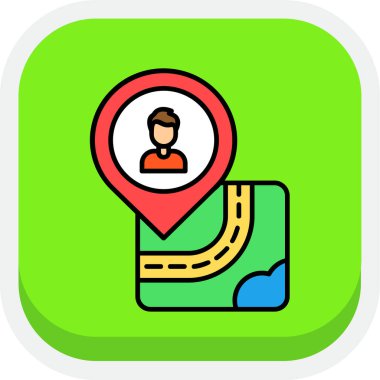 güzergah haritası konumu simgesi - taslak biçimi