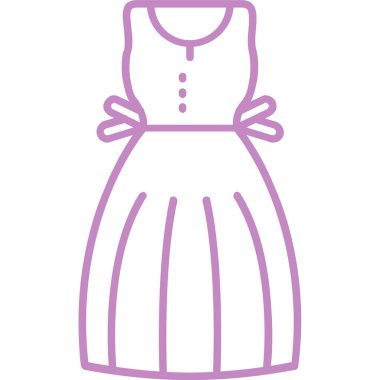 Kadın elbisesinin vektör illüstrasyonu