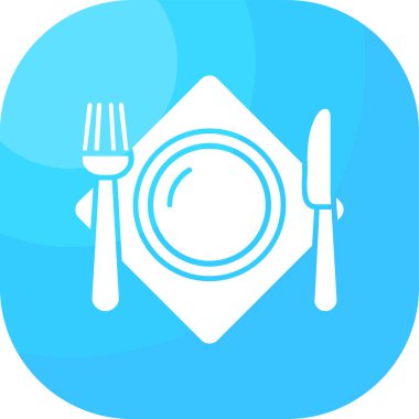 Yemek. Web simgesi basit illüstrasyon