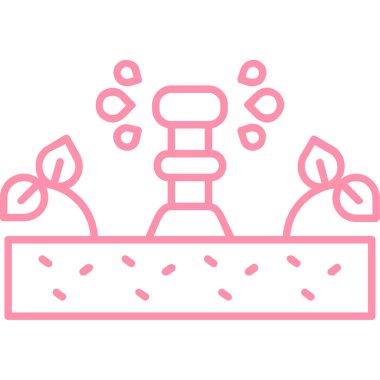 Bir bitki simgesinin vektör illüstrasyonu