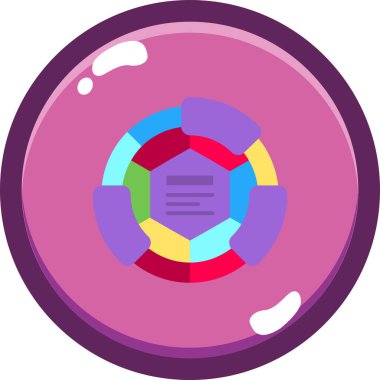 top oyunu simgesi düz stil