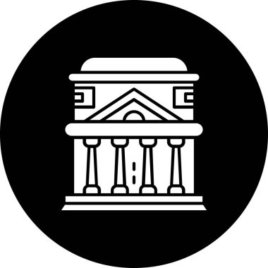 Bir bina simgesinin vektör illüstrasyonu