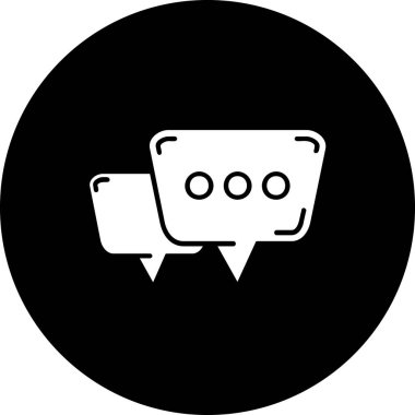 Sohbet balonu simgesinin vektör çizim