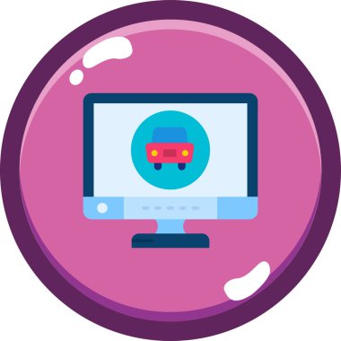 Bilgisayar. Web simgesi basit illüstrasyon