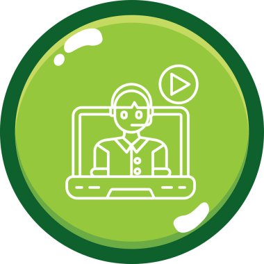 Dizüstü bilgisayar simgesi vektör çizimi