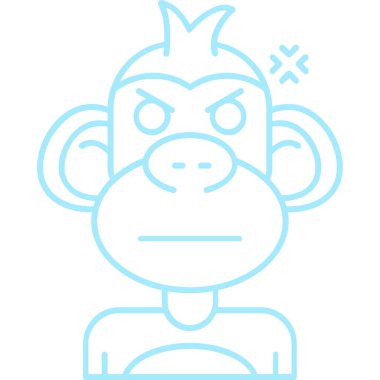 kızgın maymun emoji simgesi tarzı