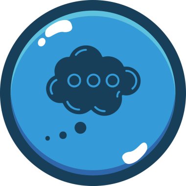 Bulut. Web simgesi basit illüstrasyon