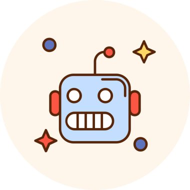 robot ikon vektör illüstrasyonu