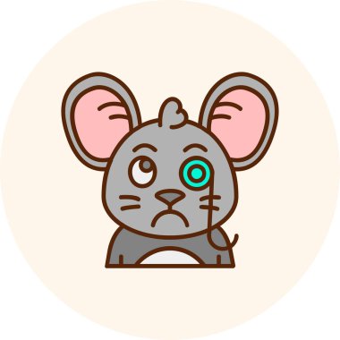 sevimli hayvan çizgi film ikonu