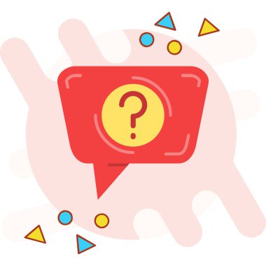 Sorunuzu ve yanıtını simgesini, vektör çizim