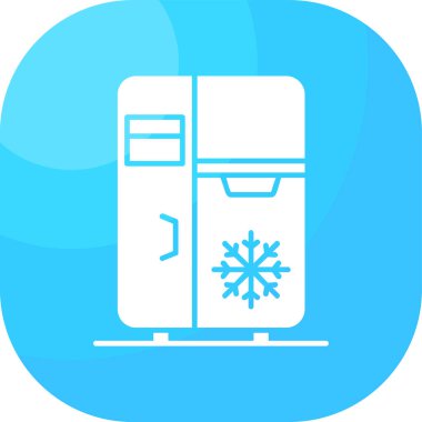 buzdolabı simgesi vektör illüstrasyonu