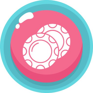 donut. Web simgesi basit illüstrasyon