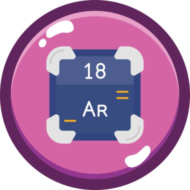 Bir simgenin izole edilmiş tek bir simgesinin vektör çizimi